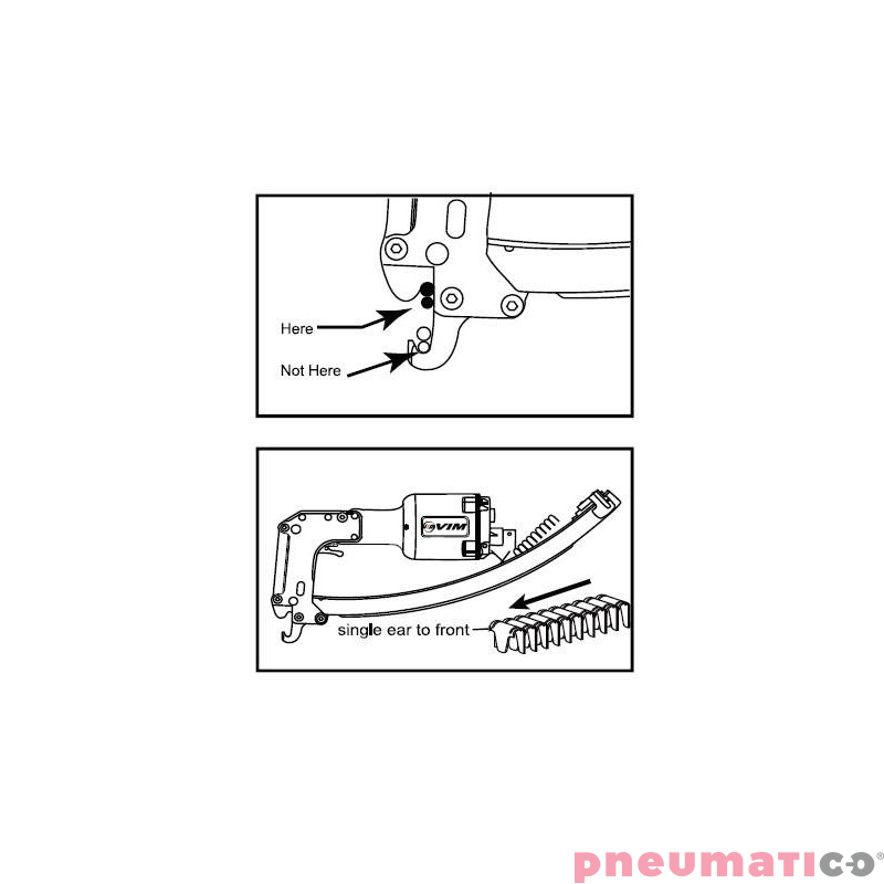 Spinacz pneumatyczny cęgowy M65B (Meite Zszywacz M65B (clip) 03468 Spinacz pneumatyczny cęgowy M65B (Meite Zszywacz M65B (clip) 03468