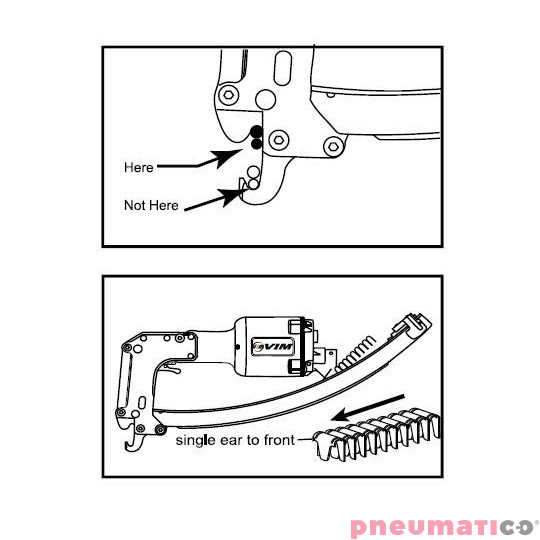 Spinacz pneumatyczny cęgowy M65B (Meite Zszywacz M65B (clip) 03468 Spinacz pneumatyczny cęgowy M65B (Meite Zszywacz M65B (clip) 03468