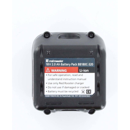 Akumulator Li-Jonowy 18V 2 Ah Red Rooster BB180C-320 Akumulator Li-Jonowy 18V 2 Ah Red Rooster BB180C-320