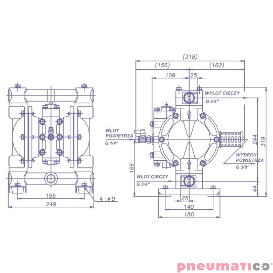 Pompa membranowa YAMADA NDP-20BATU 3/4"