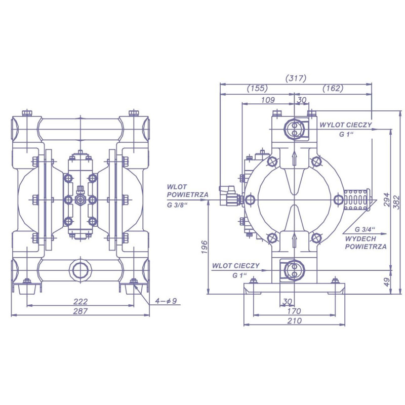 Pompa membranowa YAMADA NDP-25BAT 1"