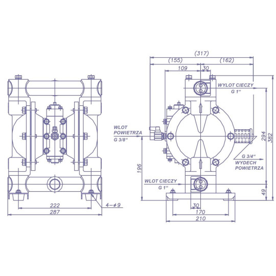 Pompa membranowa YAMADA NDP-25BAT 1"