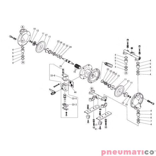 Zestaw naprawczy pompy YAMADA DP-10BAT/BST