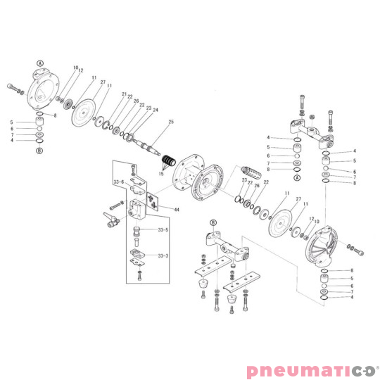Zestaw naprawczy pompy YAMADA DP-10BAT/BST