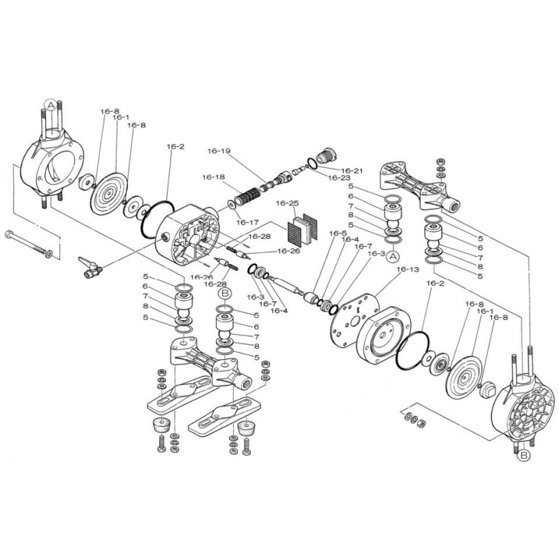 Zestaw naprawczy pompy YAMADA NDP-15FPS/FVS/BPS/BVS