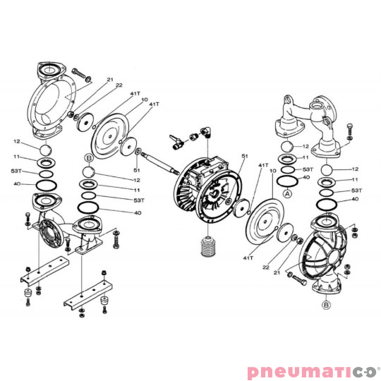 Zestaw naprawczy pompy YAMADA NDP-40BAS/BSS