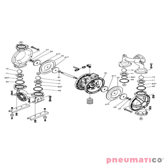 Zestaw naprawczy pompy YAMADA NDP-50BAS/BSS Zestaw naprawczy pompy YAMADA NDP-50BAS/BSS