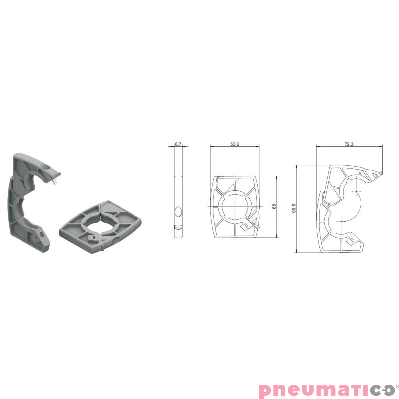 Mocowanie Pneumax T172X Mocowanie Pneumax T172X