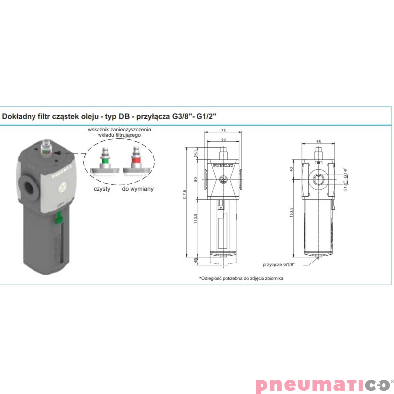 Filtr dokładny Pneumax T173BDBV