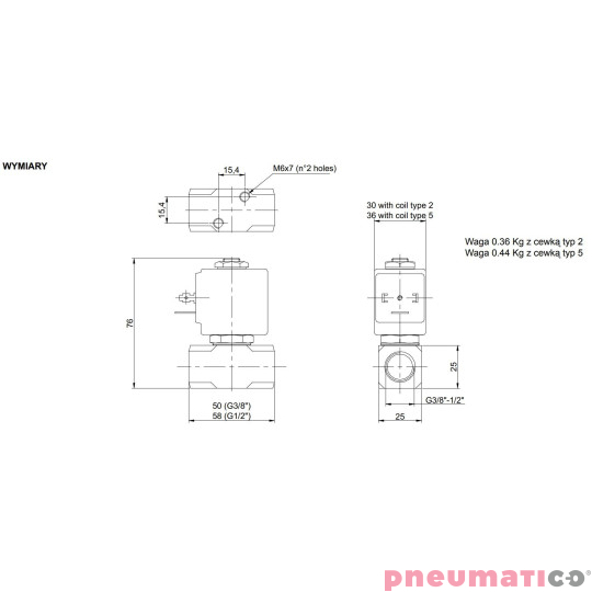 Zaw&oacute;r ACL TYP106 G3/8 DN3 N.C.2/2 VITON