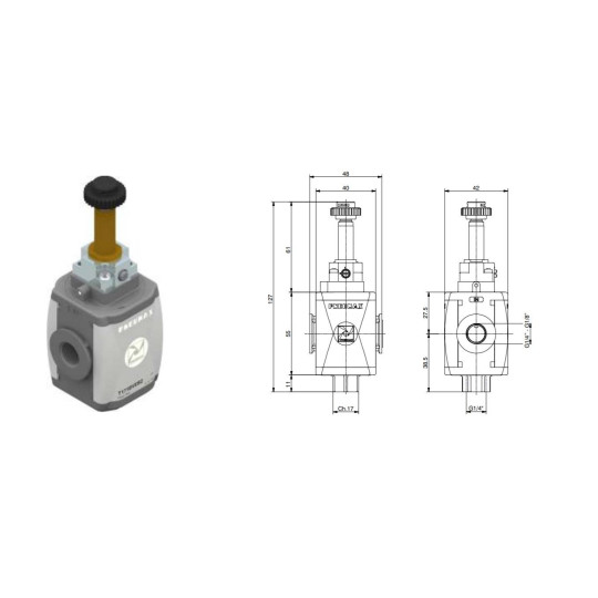 Zawór odcinający elektryczny Pneumax T171BVEB2 Zawór odcinający elektryczny Pneumax T171BVEB2