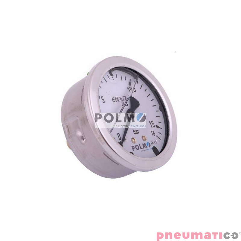 Manometr glicerynowy M63 0-16 bar tylne przyłącze G1/4" POLMO
