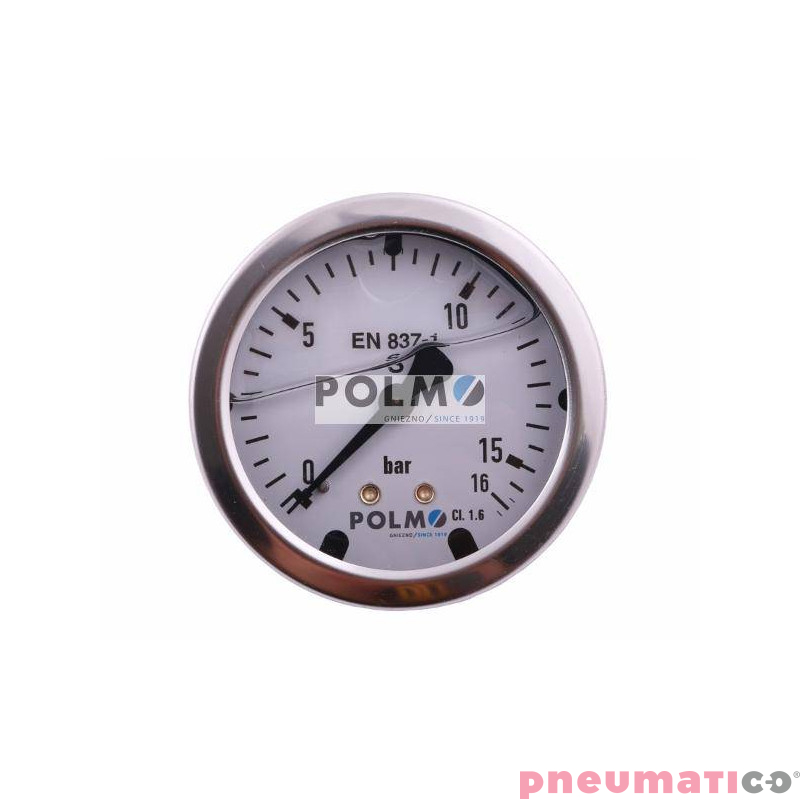 Manometr glicerynowy M63 0-16 bar tylne przyłącze G1/4" POLMO