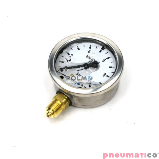 Manometr glicerynowy M63 0-10 bar dolne przyłącze G1/4" POLMO