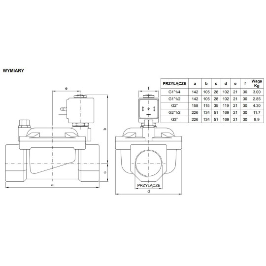 Zawór membranowy ACL TYP107 G1-1/4 DN37 N.C.2/2 NBR Zawór membranowy ACL TYP107 G1-1/4 DN37 N.C.2/2 NBR
