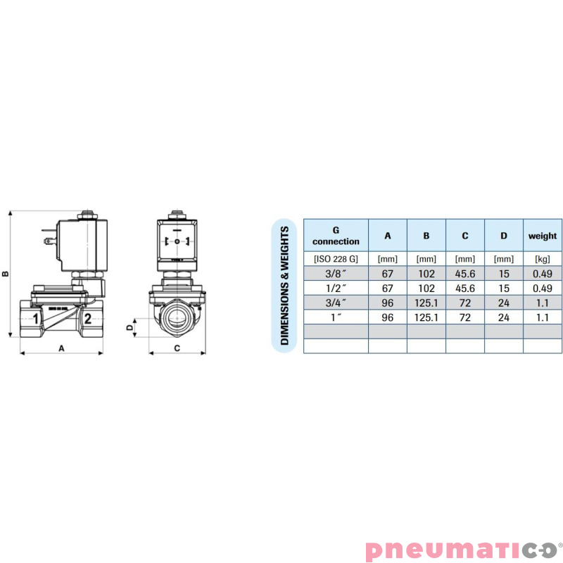 Zawór membranowy MM G3/4 DN25 0.3-16BAR MEMBR. AISI316 VITON Zawór membranowy MM G3/4 DN25 0.3-16BAR MEMBR. AISI316 VITON