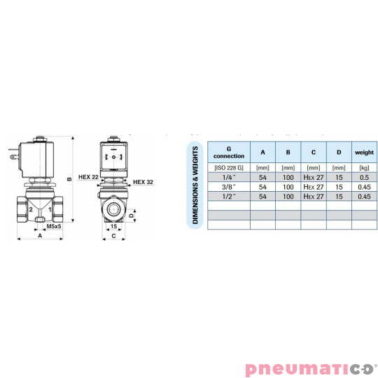 Zawór membranowy MM ELZAW. G1/2 DN10 0,3-140 BAR (35 BAR DC) Zawór membranowy MM ELZAW. G1/2 DN10 0,3-140 BAR (35 BAR DC)