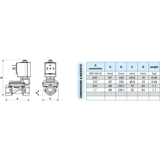 Zawór membranowy M&M G1 DN25 NO 0.3-16BAR MEMBR. AISI316 VITON Zawór membranowy M&M G1 DN25 NO 0.3-16BAR MEMBR. AISI316 VITON