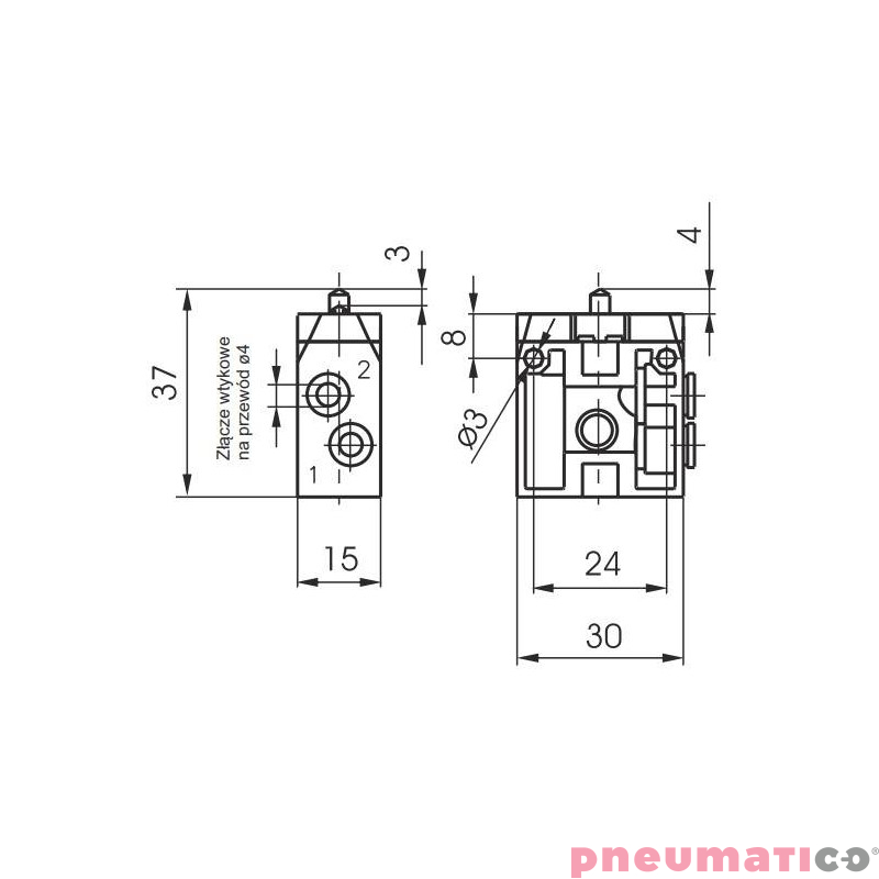 Zawór krańcowy z trzpieniem Pneumax Zawór krańcowy z trzpieniem Pneumax