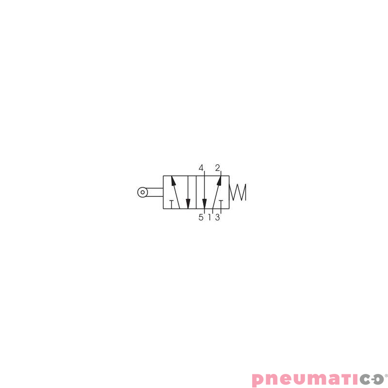 Zaw&oacute;r rolka Pneumax 1/8" 5/2 ROLKA METALOWA - SPRĘŻYNA