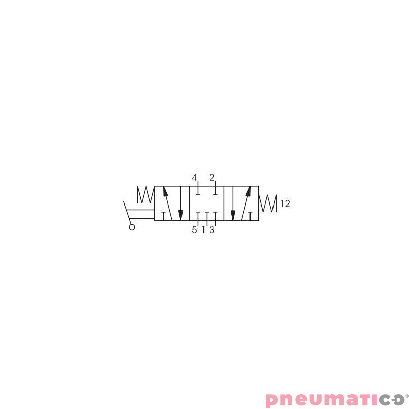 Zawór dźwignia Pneumax 1/4" 5/3 DŹWIGNIA-SPRĘŻYNA Z BLOK Zawór dźwignia Pneumax 1/4" 5/3 DŹWIGNIA-SPRĘŻYNA Z BLOK