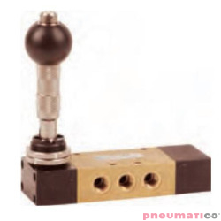 Zaw&oacute;r dźwignia Pneumax 1/4" 5/3 DŹWIGNIA-SPRĘŻYNA Z BLOK