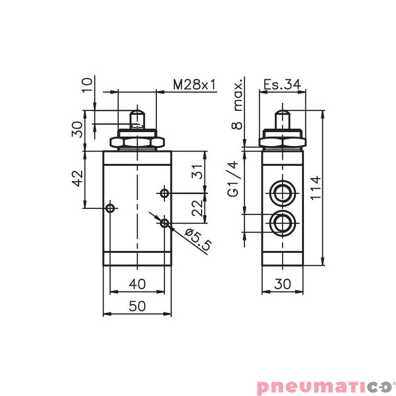 Zaw&oacute;r krańcowy Pneumax 3/2 - 224.32.1.1