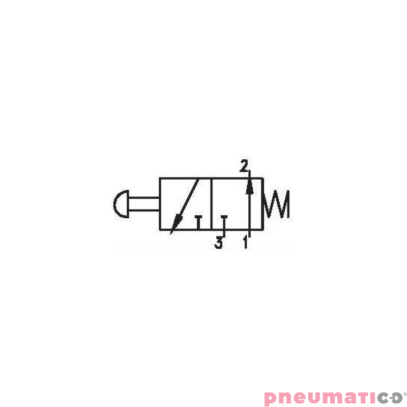 Zawór ręczny przycisk - sprężyna 3/2 NO Pneumax Zawór ręczny przycisk - sprężyna 3/2 NO Pneumax