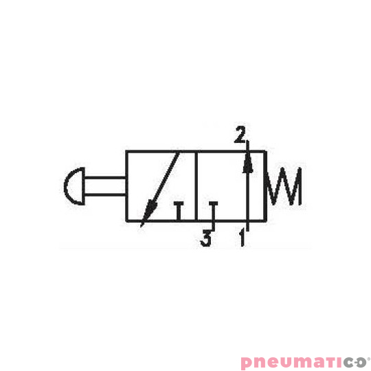 Zawór ręczny przycisk - sprężyna 3/2 NO Pneumax Zawór ręczny przycisk - sprężyna 3/2 NO Pneumax