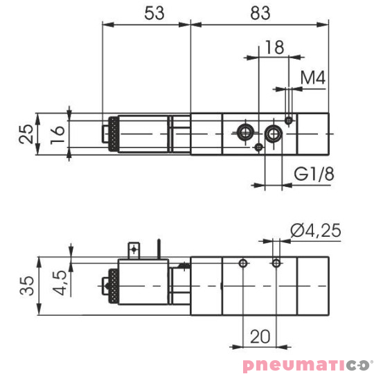Elektrozawór Pneumax ECO G1/8" 3/2 24VAC-SPRĘŻYNA Elektrozawór Pneumax ECO G1/8" 3/2 24VAC-SPRĘŻYNA