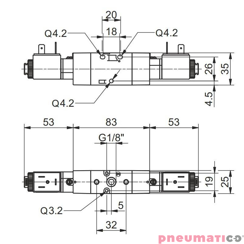 Elektrozaw&oacute;r Pneumax Tecno ECO G1/8 T488.32.0.0.M58 220V