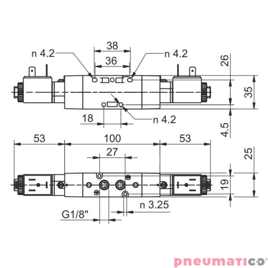 Elektrozawór Pneumax Tecno ECO G1/8 T488.52.0.0.M11 24VDC Elektrozawór Pneumax Tecno ECO G1/8 T488.52.0.0.M11 24VDC