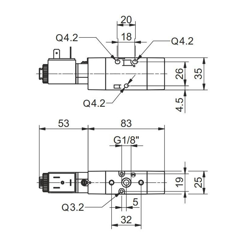 Elektrozaw&oacute;r Pneumax Tecno ECO G1/8 T488.32.0.1.M57 110V