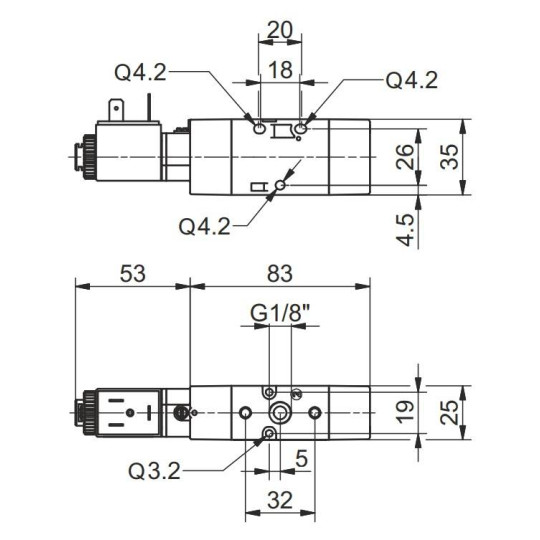 Elektrozaw&oacute;r Pneumax Tecno ECO G1/8 T488.32.0.1.M57 110V