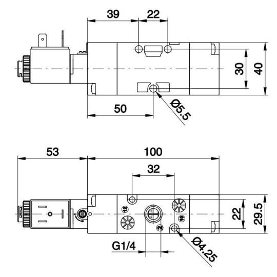 Elektrozaw&oacute;r Pneumax TECNO ECO G1/4 T424.32.0.1.B05 24VDC