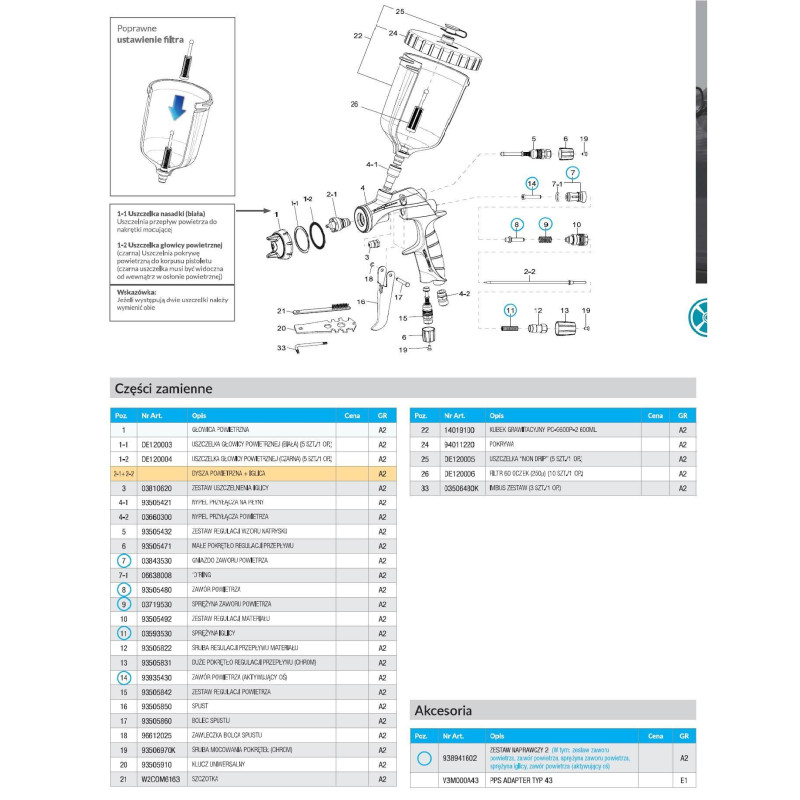 Pistolet lakierniczy Iwata WS-400 EVO BASE z g&oacute;rnym zbiornikiem