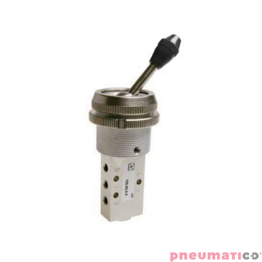 Zaw&oacute;r dźwignia Pneumax ROZDZIELACZ PNEUM. M5 5/2-DŹWIGNIA PION CZARNY