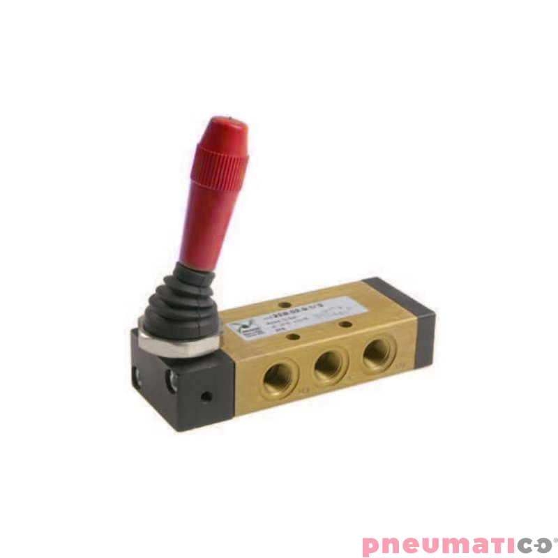 Zawór dźwignia Pneumax MANUALNY G1/8" 5/2 2-POZYCYJNY CZERWONY Zawór dźwignia Pneumax MANUALNY G1/8" 5/2 2-POZYCYJNY CZERWONY
