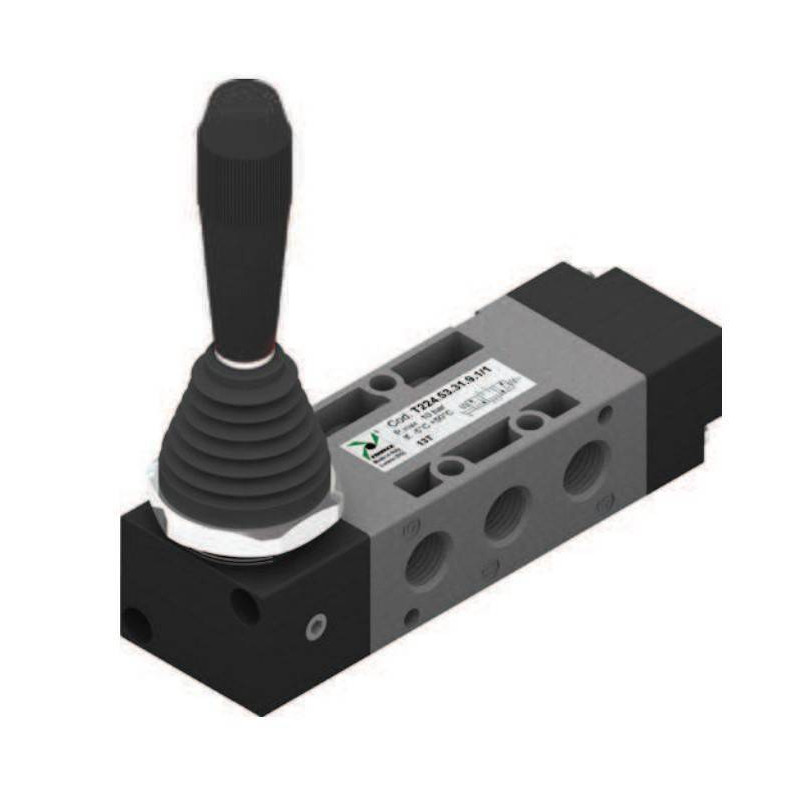 Zaw&oacute;r dźwignia Pneumax 1/4" 5/3 PC