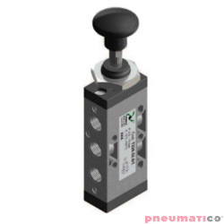 Zawór ręczny - przycisk typu grzybek dwupozycyjny Pneumax 5/2 1/8" TECNO