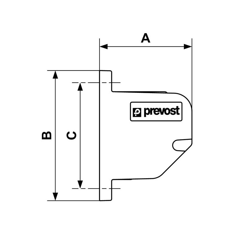 Uchwyt plastikowy ścienny Prevost BGFIX Uchwyt plastikowy ścienny Prevost BGFIX