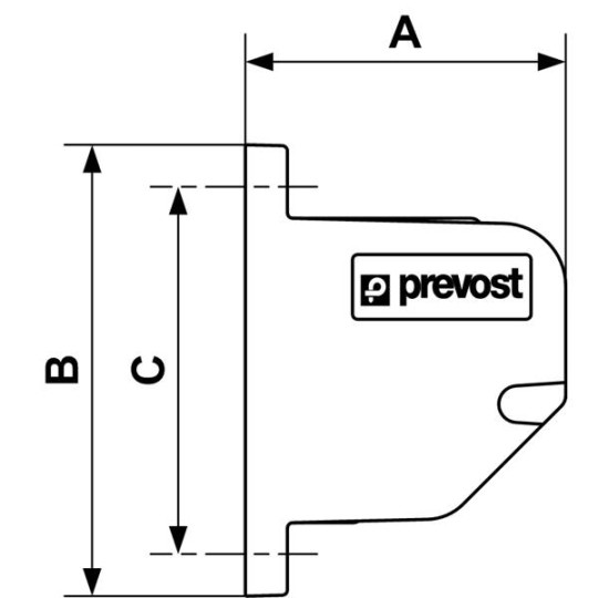 Uchwyt plastikowy ścienny Prevost BGFIX Uchwyt plastikowy ścienny Prevost BGFIX