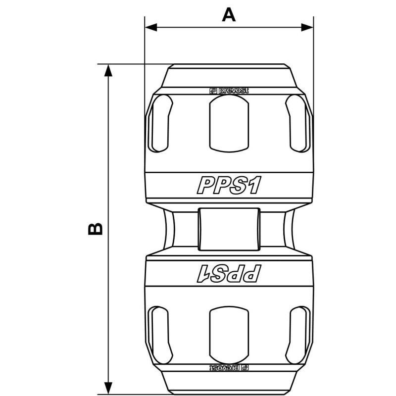 Mufa aluminiowa Prevost 40mm PPS1 UN40