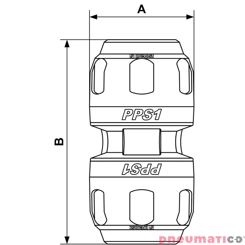 Mufa aluminiowa Prevost 63mm PPS1 UN63 Mufa aluminiowa Prevost 63mm PPS1 UN63
