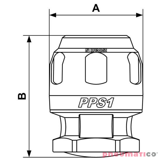 Zaślepka Prevost 16mm PPS1 BO16
