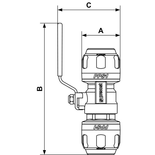 Zawór kulowy Prevost 32mm PPS1 RSI32 Zawór kulowy Prevost 32mm PPS1 RSI32