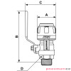 Zawór kulowy z jednostronnym gwintem zew. równoległy Prevost 20mm R1/2 PPS1 RSIM2012 Zawór kulowy z jednostronnym gwintem zew. równoległy Prevost 20mm R1/2 PPS1 RSIM2012