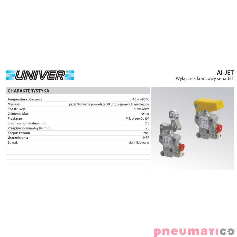 Wyłącznik krańcowy Univer AI-9360 3/2 NO D4