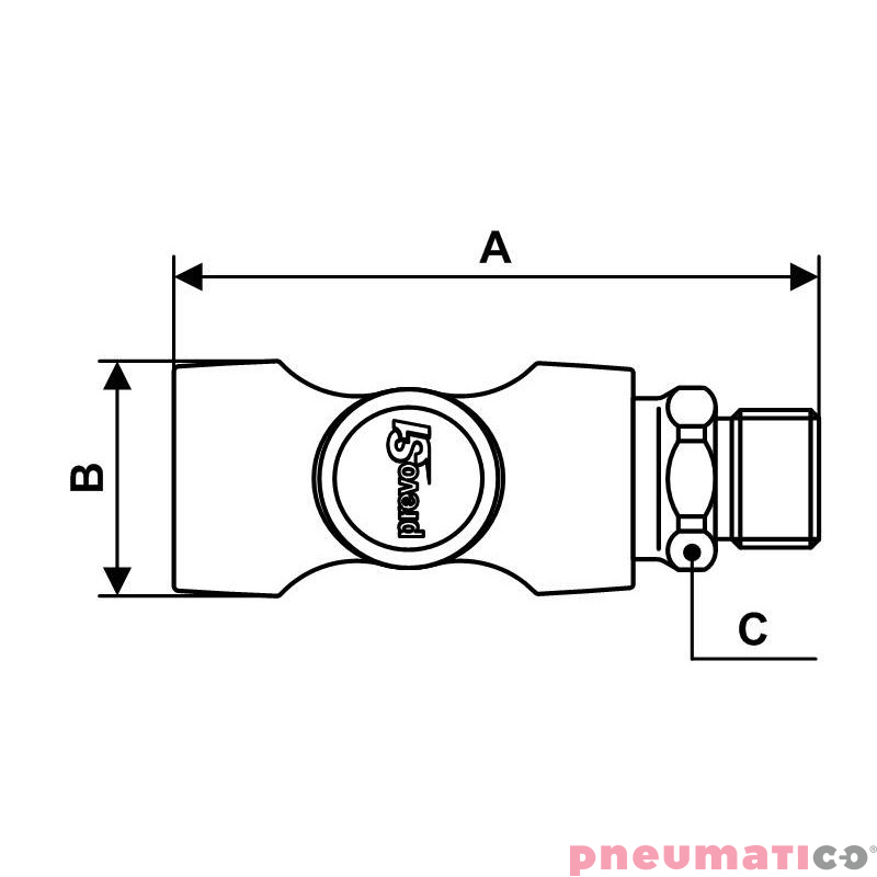 Szybkozłączka bezpieczna PREVOST PrevoS1 gwint 1/2" ISI061153