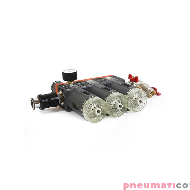 Zestaw filtr&oacute;w Pneumatico  AIRPRO-3 0,01 mikrona z aktywnym węglem 1/2"